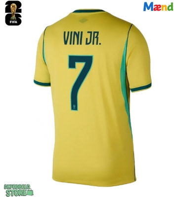 Brasilien Vinicius Junior #7 Replika Hjemmebanetrøje VM 2026 Kortærmet